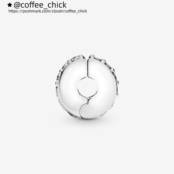 Pandora Clear Sparkling Row Clip Charm - Picture 3 of 7
